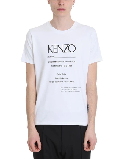 Shop Kenzo White Invitation Cotton T-shirt