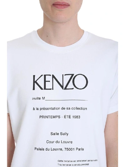 Shop Kenzo White Invitation Cotton T-shirt