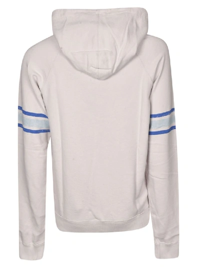 Shop Saint Laurent Babylone 55 Hoodie In White/blue