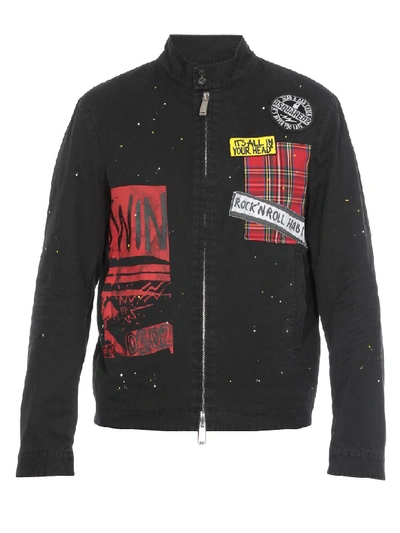 Shop Dsquared2 Cotton Jacket In Black