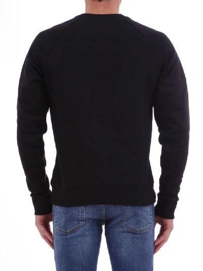 Shop Balmain Sweatshirt With Multicolor Print In Black