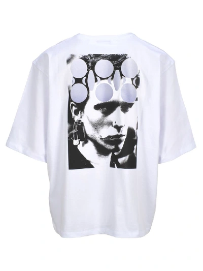 Shop Raf Simons Cut-out Print T-shirt In White