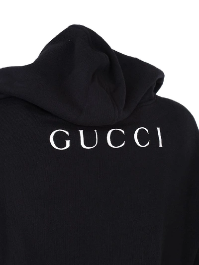 Shop Gucci Cotton Jersey Sweatshirt In Nero