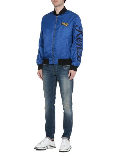 Shop Kenzo Jumping Tiger Bomber In French Blue