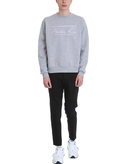 Shop Martine Rose Classic Crew Grey Cotton Sweatshirt