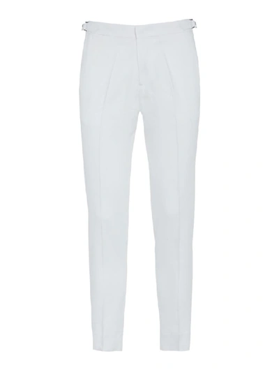 Shop Gazzarrini Trousers In White