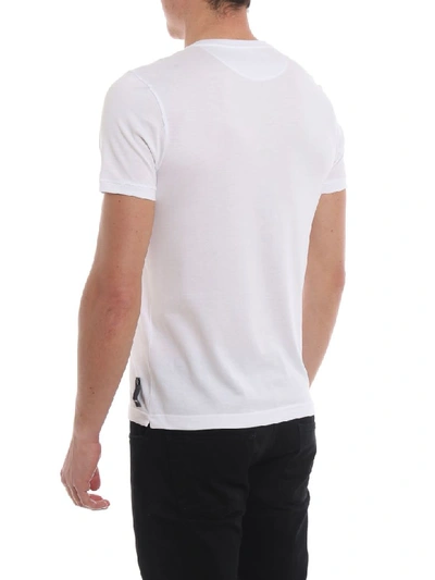 Shop Fendi Monster Eyes T-shirt In White