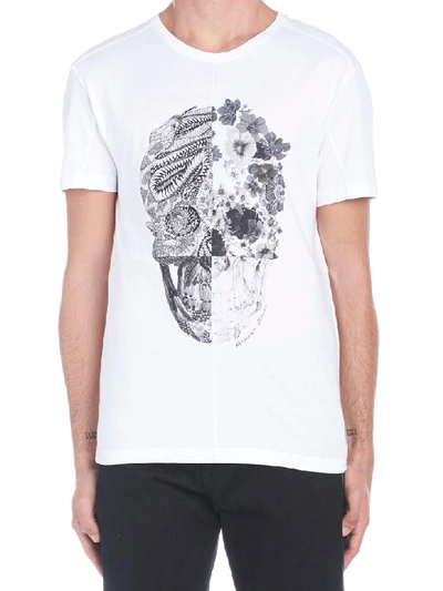 Shop Alexander Mcqueen Patchwork Skull T-shirt In White