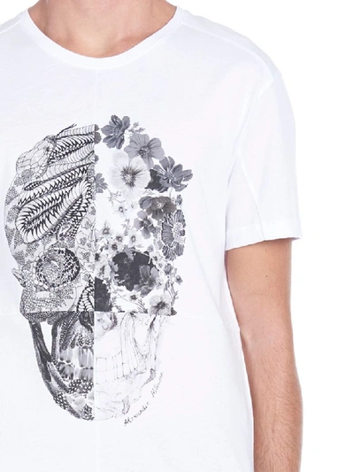 Shop Alexander Mcqueen Patchwork Skull T-shirt In White