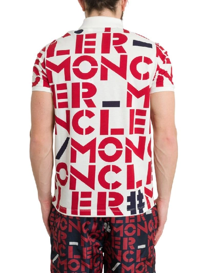 Moncler Genius 2 Moncler 1952 Logo Print Polo Shirt In White | ModeSens