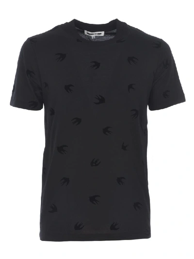 Shop Mcq By Alexander Mcqueen Swallow Print T-shirt In Nero