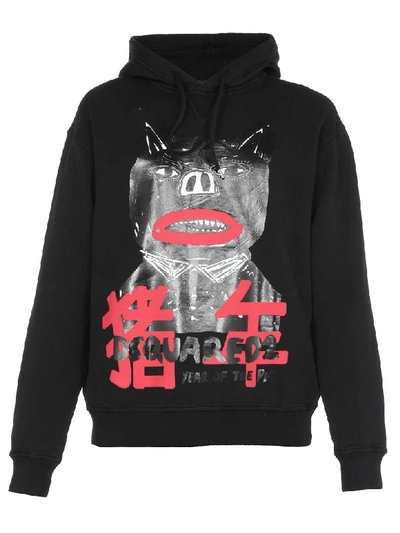 Shop Dsquared2 Cotton Sweatshirt In Black