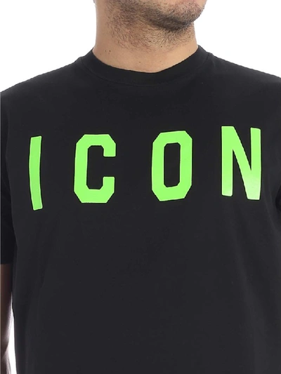 Shop Dsquared2 Neon Icon T-shirt In Verde