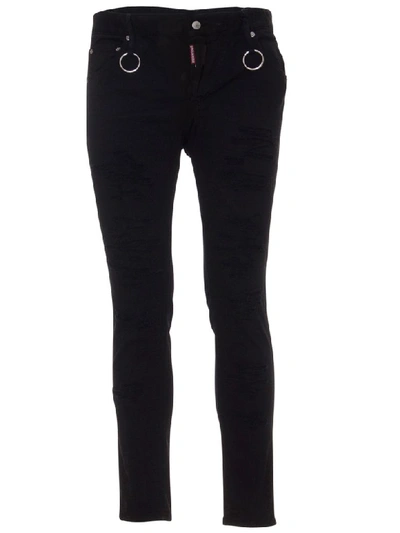 Shop Dsquared2 Skinny Dan Jeans In Nero