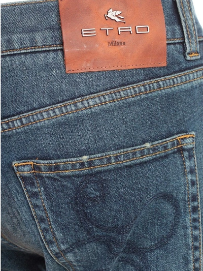 Shop Etro Slim-fit Jeans In Blu