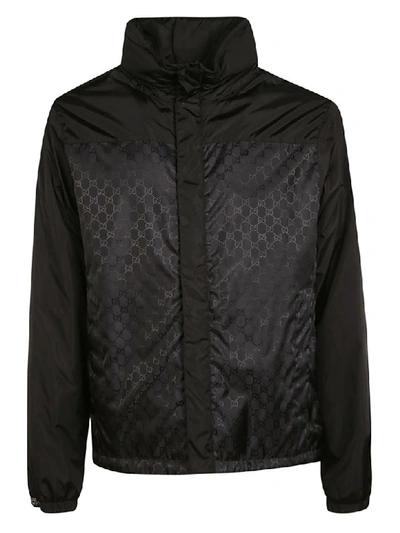 Shop Gucci Gg Print Jacket In Black