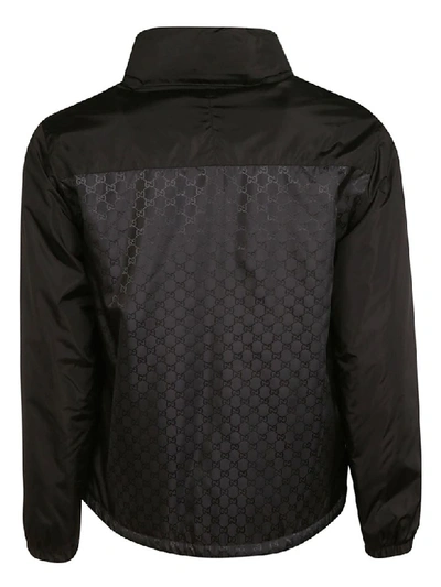 Shop Gucci Gg Print Jacket In Black