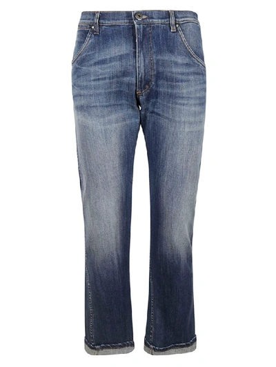 Shop Prada Straight Leg Jeans In Navy