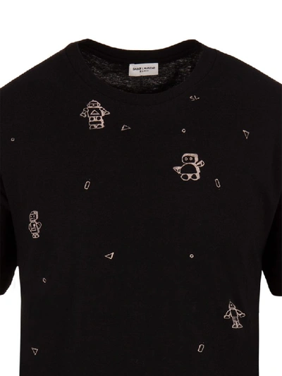 Shop Saint Laurent T-shirt In Black