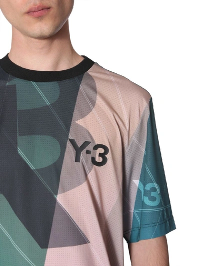 Shop Y-3 Aop Football T-shirt In Beige