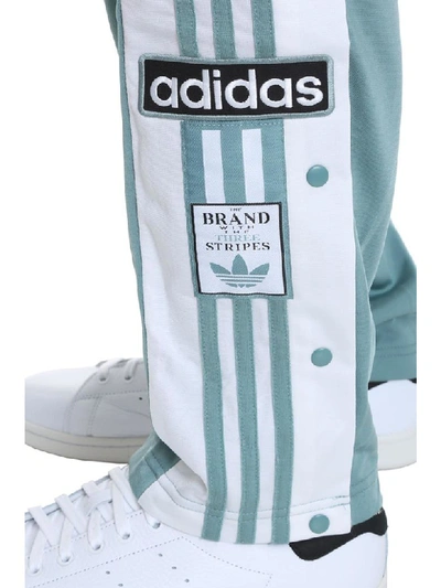 Shop Adidas Originals Green Cotton Snap Pant