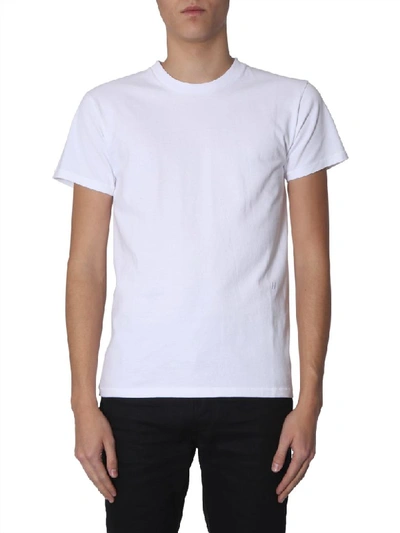 Shop Helmut Lang Round Neck T-shirt In Bianco