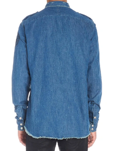 Shop Balmain Shirt In Blue