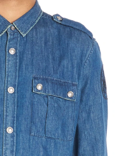 Shop Balmain Shirt In Blue