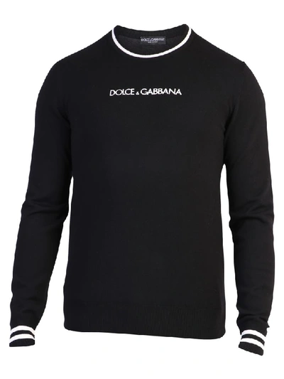 Shop Dolce & Gabbana Branded Sweater In Black