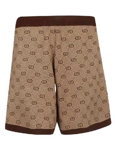 Shop Gucci Gg Jacquard Knit Shorts In Basic