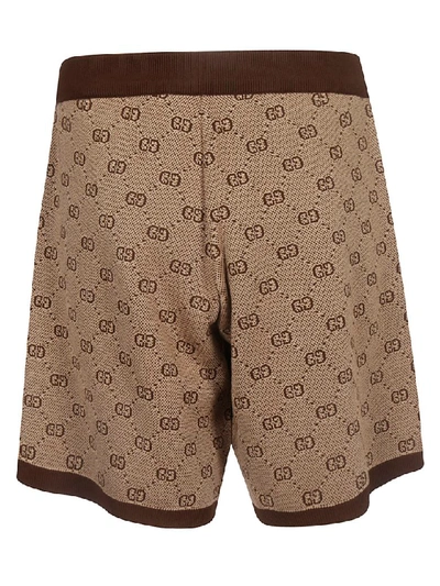 Shop Gucci Gg Jacquard Knit Shorts In Basic