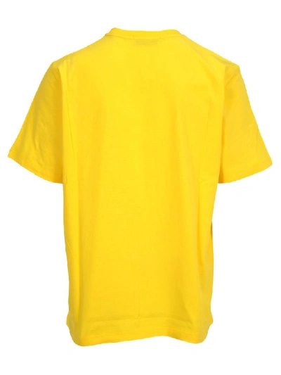 Shop Msgm Tshirt Logo Macro In Yellow