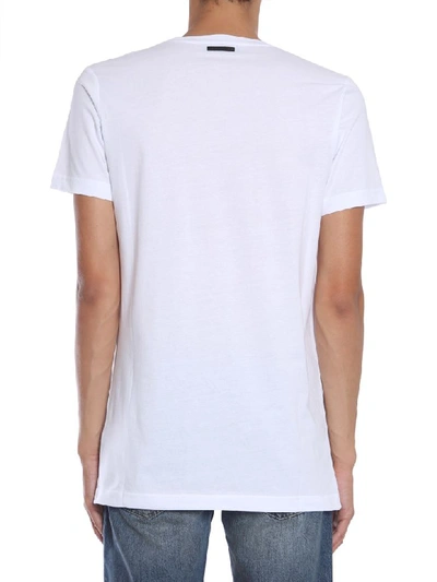 Shop Diesel Black Gold Tyrone-m11 T-shirt In Bianco