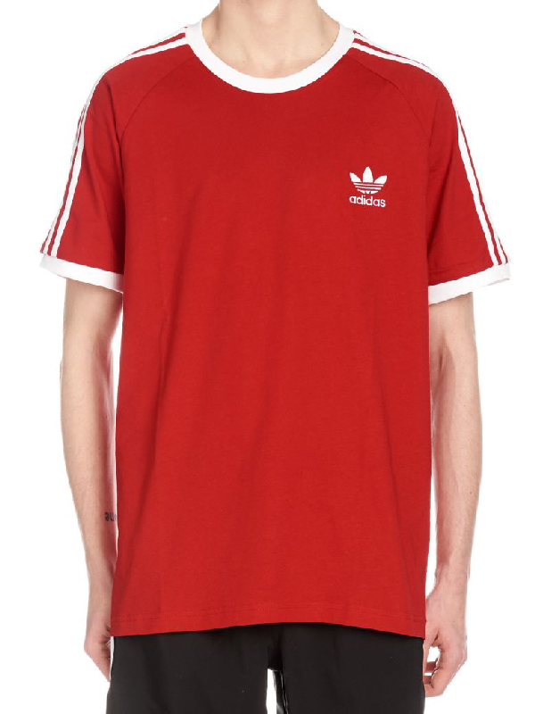 adidas three stripes red