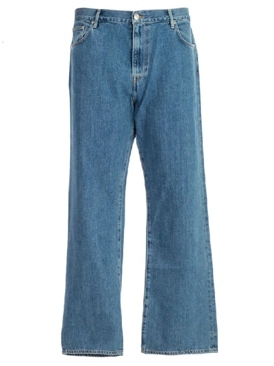 Shop Burberry Wide-leg Jeans In Indigo