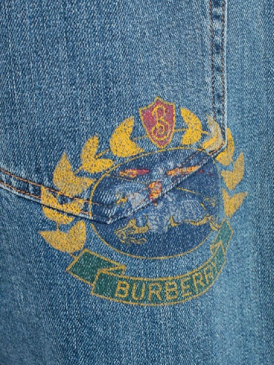 Shop Burberry Wide-leg Jeans In Indigo