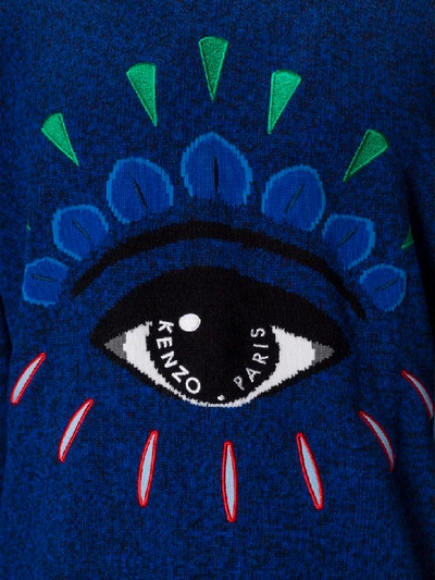 Shop Kenzo Eye Sweater In Bleu Nuit