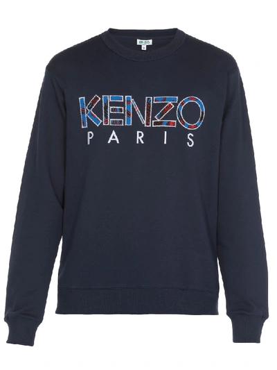 Shop Kenzo Cotton Sweatshirt In Ink