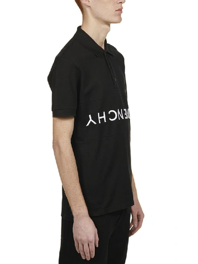 Shop Givenchy Reverse Polo Shirt In Black