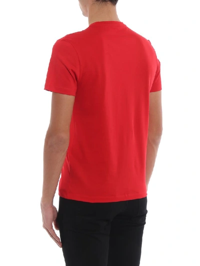 Shop Versace With Love T-shirt In Red