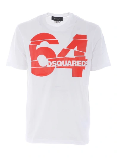 Shop Dsquared2 Short Sleeve T-shirt In Bianco