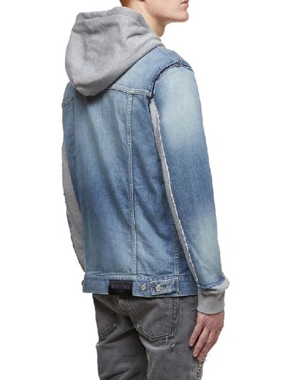 Shop Balmain Jacket In Denim/blu
