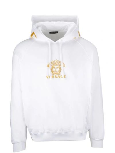 Shop Versace Fleece In A Bianco Gold