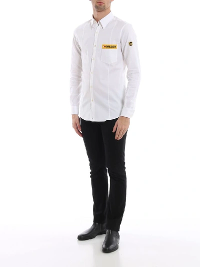Shop Golden Goose Logo Patch Shirt In White Patch