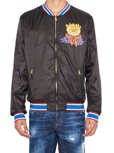 Shop Dolce & Gabbana Super Pig Jacket In Black