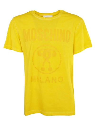 Shop Moschino Short Sleeve T-shirt In Yellow