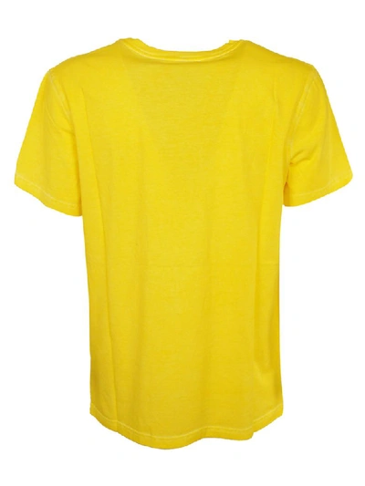 Shop Moschino Short Sleeve T-shirt In Yellow