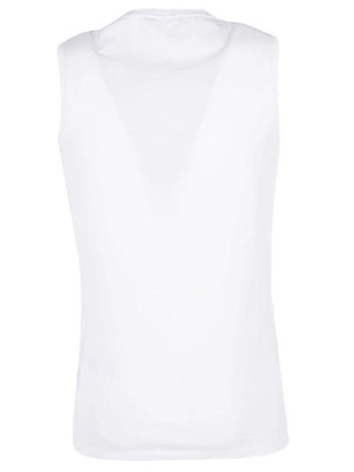 Shop Versace Tank Top In White