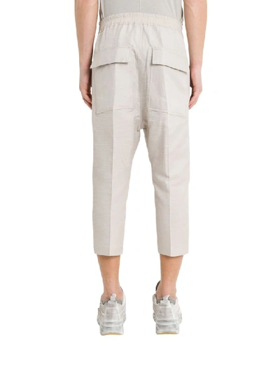 Shop Rick Owens Astaires Cropped Trousers In Beige