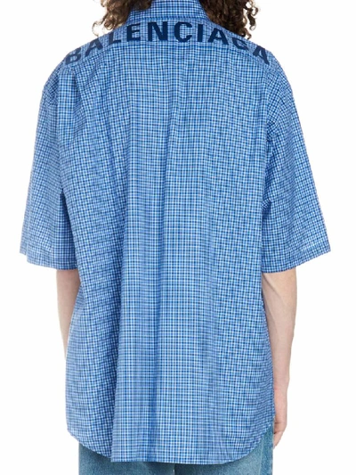 Shop Balenciaga Shirt In Light Blue
